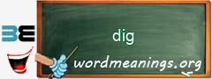 WordMeaning blackboard for dig